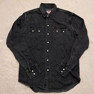 Mens Levis Button Up Denim Shirt